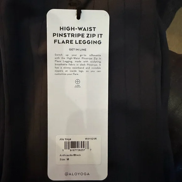 ALO Yoga Charcoal Ribbed Split-Hem Bootcut Pants - Picture 11 of 12